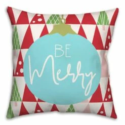 New 😍 Be Merry 18x18 Throw Pillow by Designs Direct 🥰