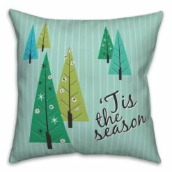 Budget 👏 Tis the Season Trees 18x18 Throw Pillow by Designs Direct 💯