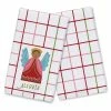 Best Sale 👏 Alegria Angel Grid Tea Towels - Set of 2 by Designs Direct ✔️