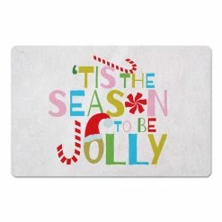 Best Sale 🤩 Tis the Season to be Jolly 27x18 Floor Mat by Designs Direct ⭐