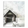 New 😉 Covered Bridge In Winter 20x24 Canvas Wall Art by Designs Direct 💯