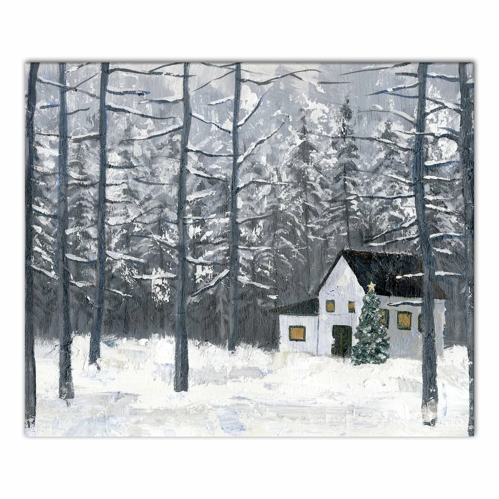 Outlet β Christmas Winter Cottage Canvas Wall Art by Designs Direct π