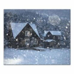 Brand new ๐ Christmas Cottage Canvas Wall Art by Designs Direct ๐คฉ