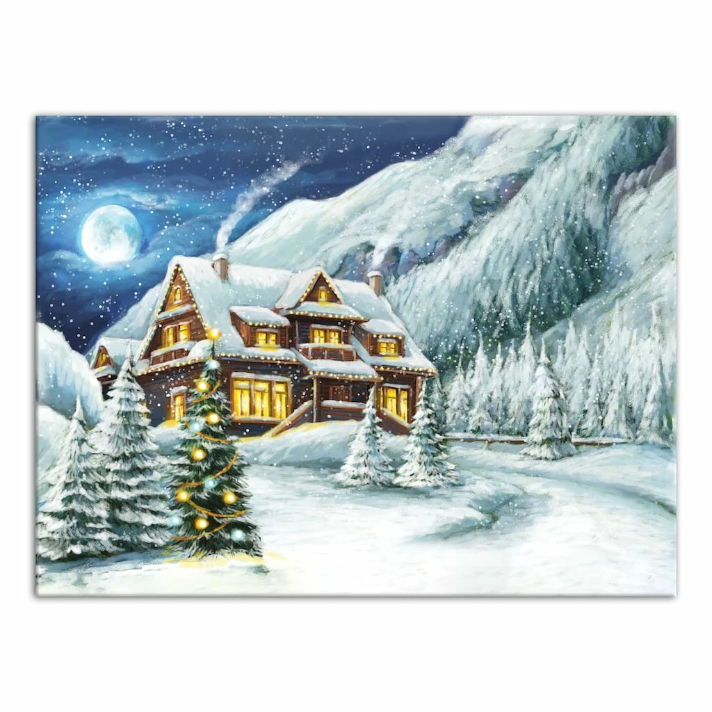 Buy π Cabin In The Mountains 40x30 Canvas Wall Art by Designs Direct π₯°