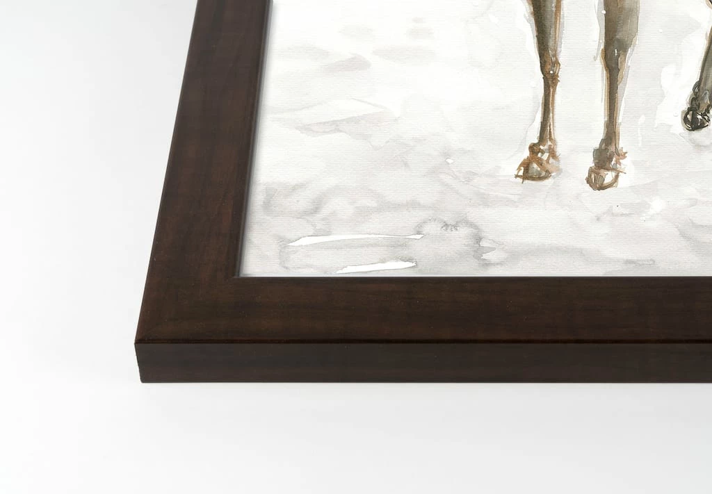 Cheap π Winter Deer Walnut Framed Print Under Plexiglass by Designs Direct π - Image 2