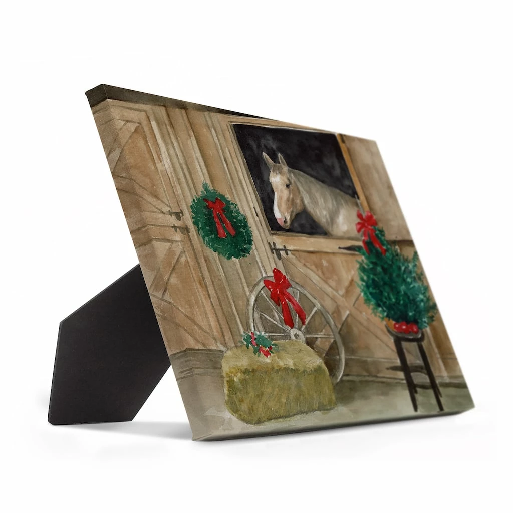 Best Pirce π₯ Christmas Horse Tabletop Canvas by Designs Direct π - Image 2