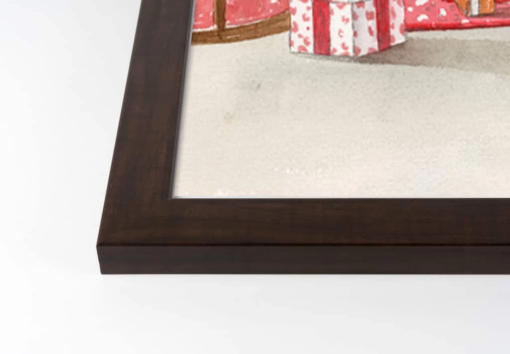 Coupon ✨ Christmas Morning Walnut Framed Print Under Plexiglass by Designs Direct ⭐ - Image 2