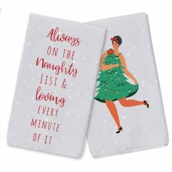 Best Pirce 🎁 Always On Naughty List Tea Towels - Set of 2 by Designs Direct ✨