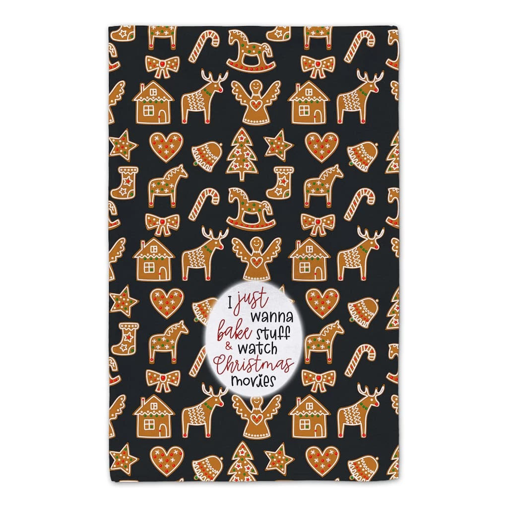 Cheapest ๐ Xmas Movies And Baking Cookie Tea Towels - Set of 2 by Designs Direct ๐งจ - Image 3