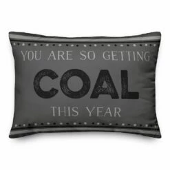 Cheapest 🧨 So Getting Coal 14x20 Throw Pillow by Designs Direct ⭐