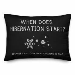 Discount 👍 When Does Hibernation Start 14x20 Throw Pillow by Designs Direct ✨