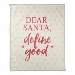 New 🥰 Dear Santa 50x60 Coral Fleece Blanket by Designs Direct 👍