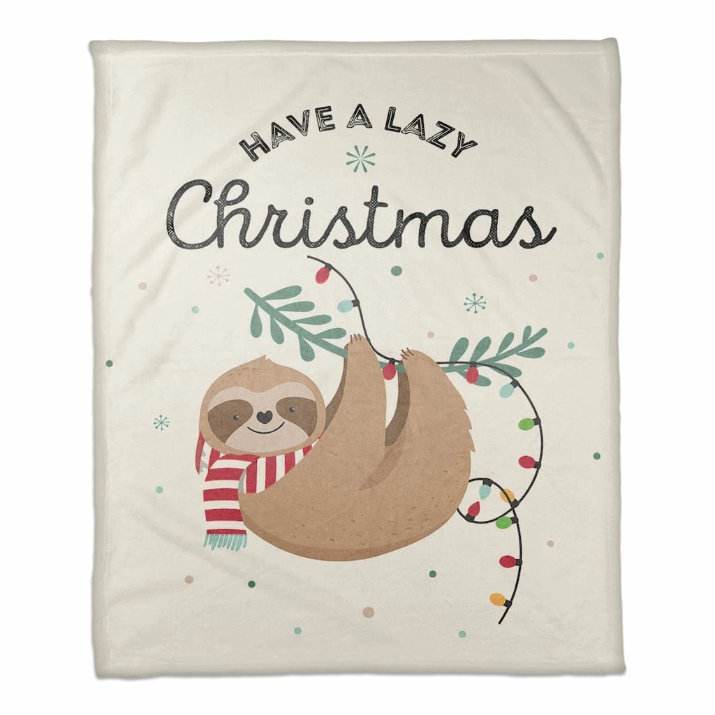 Hot Sale 🤩 Have A Lazy 🎄 Christmas Coral Fleece Blanket by Designs Direct 👍