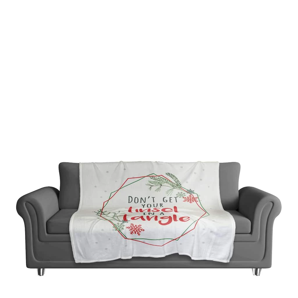 Discount ❤️ Tinsel Tangle 50x60 Coral Fleece Blanket by Designs Direct 🌟 - Image 2