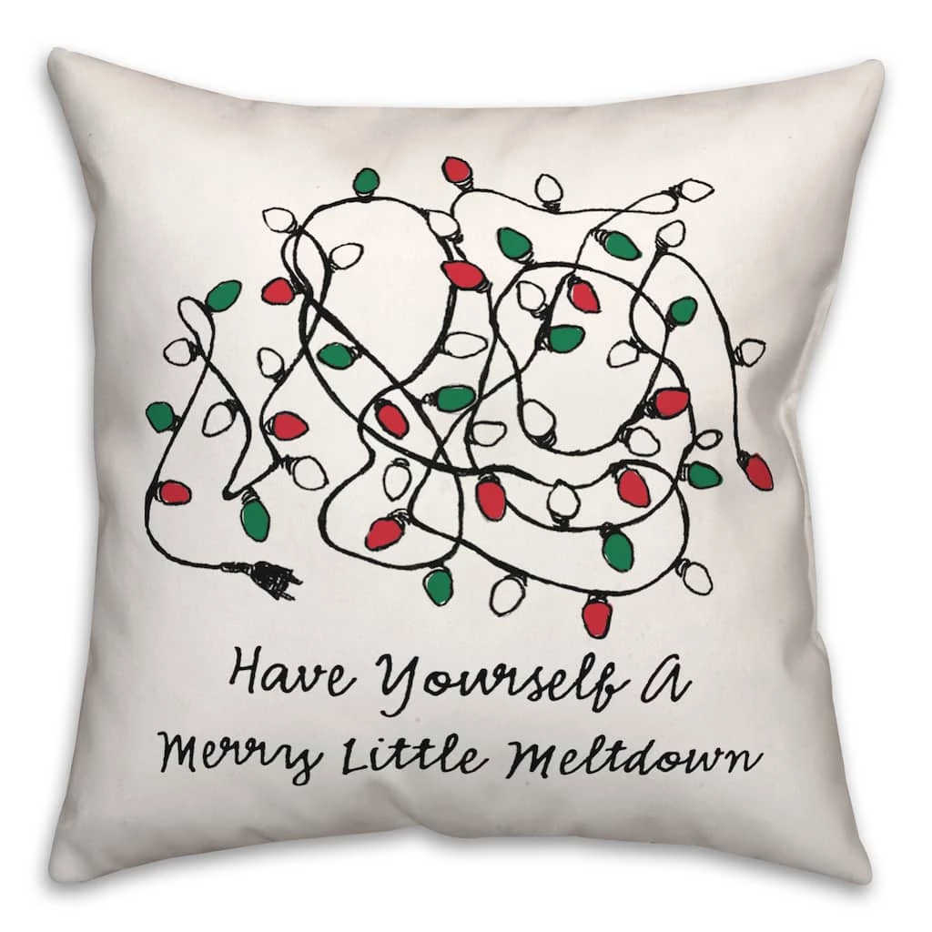 Wholesale ๐งจ Merry Little Meltdown 18x18 Throw Pillow by Designs Direct ๐ฏ