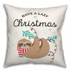 Discount โ Have a Lazy ๐
Christmas Throw Pillow by Designs Direct โจ