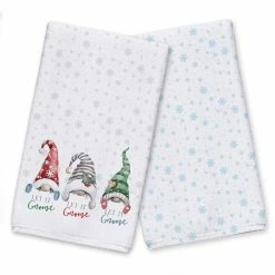 Coupon 🌟 Let it Gnome Blue Snowflakes Tea Towels - Set of 2 by Designs Direct 👏