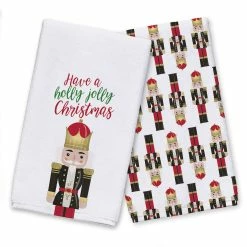 Best Pirce ⭐ Holly Jolly Nutcracker Tea Towels - Set of 2 by Designs Direct ✨