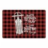 Deals ⌛ Open Sleigh Buffalo Print 27x18 Floor Mat by Designs Direct 🌟