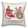 Top 10 👏 Christmas Bike Throw Pillow by Designs Direct 💯