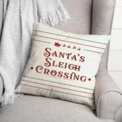 Top 10 ๐ Santas Sleigh Crossing 18x18 Throw Pillow by Designs Direct โค๏ธ