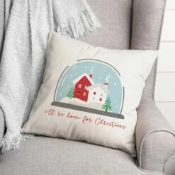 Top 10 🌟 Home 🎄 Christmas Snow Globe Throw Pillow by Designs Direct ✨