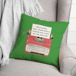Cheap ⭐ Typewriter 18x18 Throw Pillow by Designs Direct 🌟