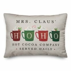 Promo 😀 Mrs Claus Hoho Cocoa 14x20 Throw Pillow by Designs Direct ❤️