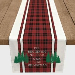 Discount ✔️ 72" Look Like 🎁 Christmas Plaid Table Runner by Designs Direct 🛒
