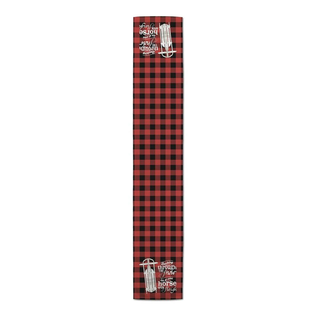 New 😀 One Horse Open Sleigh Poly Twill Table Runner by Designs Direct ✔️ - Image 3