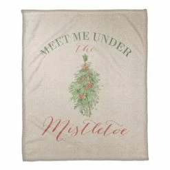 Wholesale 💯 Meet Under Mistletoe 50x60 Coral Fleece Blanket by Designs Direct 🎁