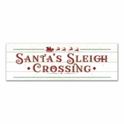 New 🔥 Santas Sleigh Crossing Wood 36x12 Canvas Wall Art by Designs Direct ⭐