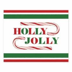 Outlet 🛒 Holly Jolly 🍬 Candy Cane 10x8 Tabletop Canvas by Designs Direct ❤️