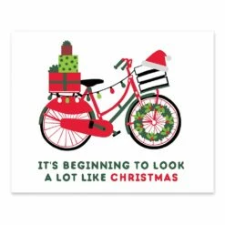 Hot Sale 🌟 Christmas Bike Tabletop Canvas by Designs Direct 🔔