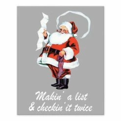 Cheap ✨ Santa Checking it Twice 8x10 Tabletop Canvas by Designs Direct 🥰