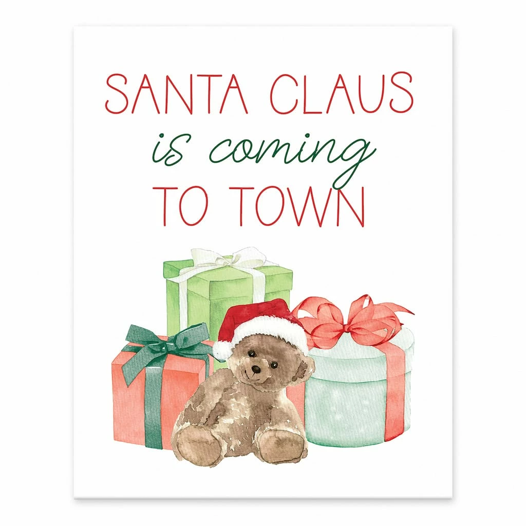 Promo π Santa is Coming To Town 8x10 Tabletop Canvas by Designs Direct π