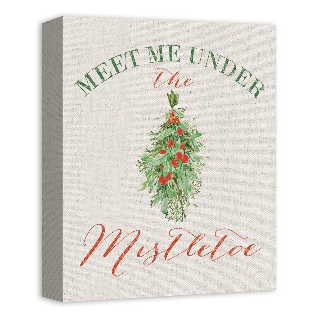 Coupon π Meet Under Mistletoe 11x14 Canvas Wall Art by Designs Direct β¨ - Image 2