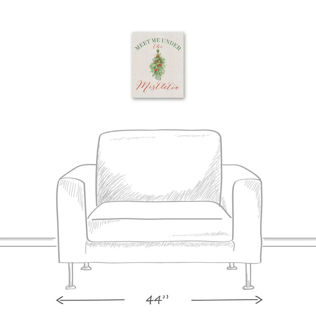 Coupon π Meet Under Mistletoe 11x14 Canvas Wall Art by Designs Direct β¨ - Image 4