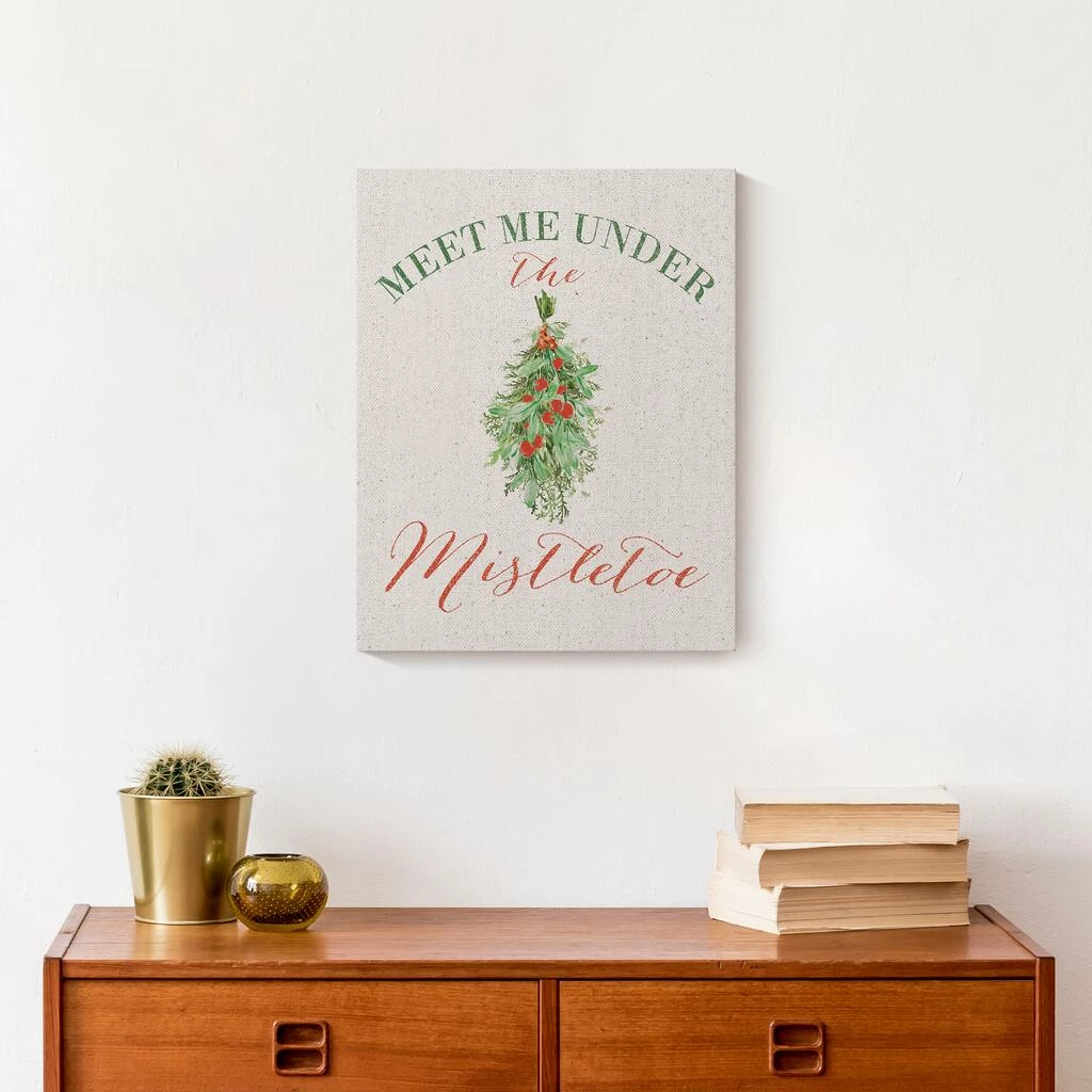 Coupon π Meet Under Mistletoe 11x14 Canvas Wall Art by Designs Direct β¨ - Image 5