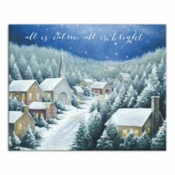 Hot Sale ๐ Calm Bright ๐ Christmas Town Canvas Wall Art by Designs Direct ๐