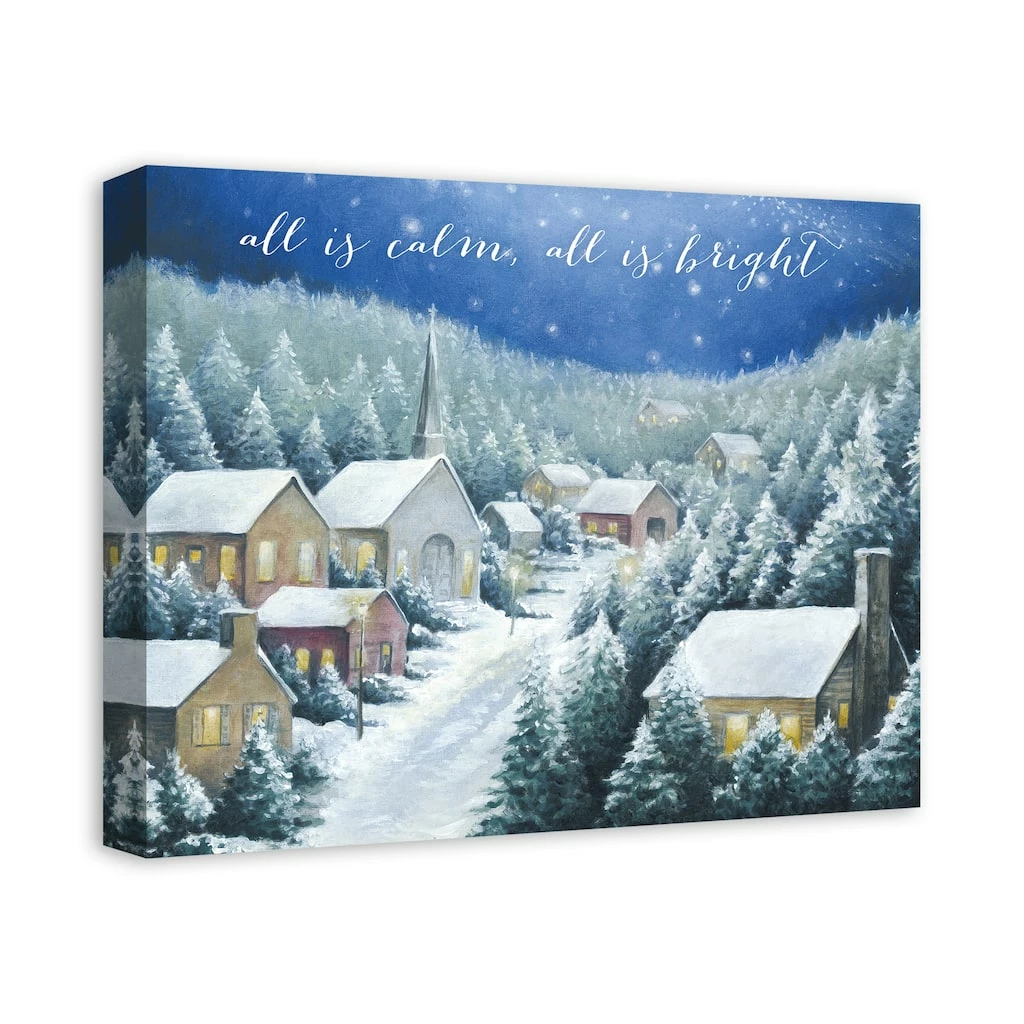 Hot Sale π Calm Bright π Christmas Town Canvas Wall Art by Designs Direct π - Image 2