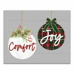Discount 😉 Comfort and Joy Ornaments 20x16 Canvas Wall Art by Designs Direct ✔️