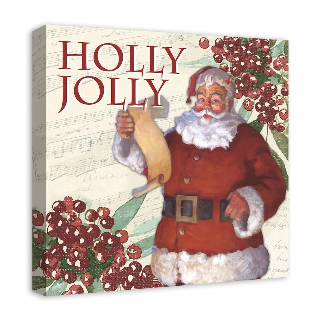 Hot Sale π Holly Jolly Santa 20x20 Canvas Wall Art by Designs Direct π - Image 2