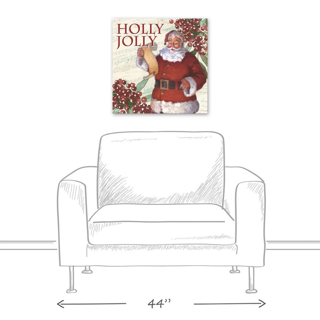 Hot Sale π Holly Jolly Santa 20x20 Canvas Wall Art by Designs Direct π - Image 4
