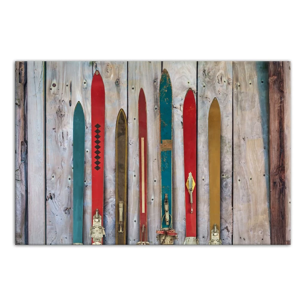 Buy π Vintage Skis 30x20 Canvas Wall Art by Designs Direct π