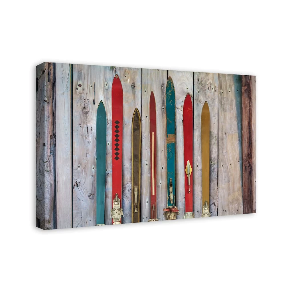 Buy π Vintage Skis 30x20 Canvas Wall Art by Designs Direct π - Image 2