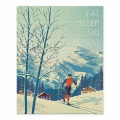 Best Pirce โญ Eat Sleep Ski Repeat 8x10 Tabletop Canvas by Designs Direct โจ