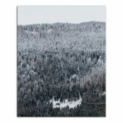 Buy 🎉 Unsplash Cabin Snowy Woods 16x20 Canvas Wall Art by Designs Direct ✨