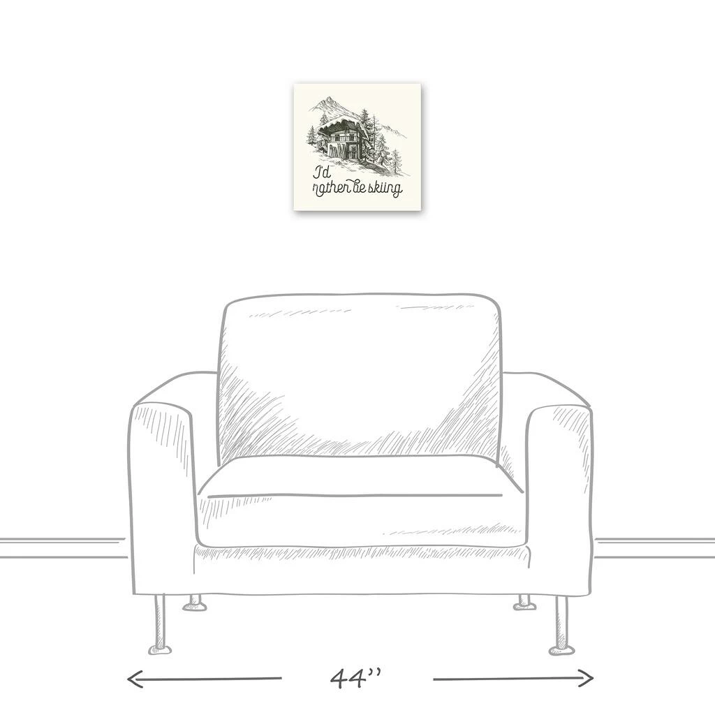 Promo π Rather Be Skiing Cabin 12x12 Canvas Wall Art by Designs Direct β - Image 5