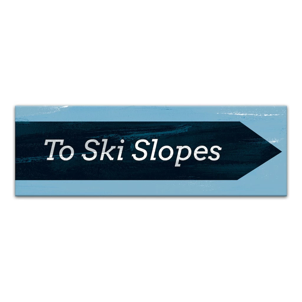 Flash Sale π Ski Slopes Arrow Sign 36x12 Canvas Wall Art by Designs Direct π―